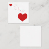 結合赤いハート ノートカード (正面/裏面)