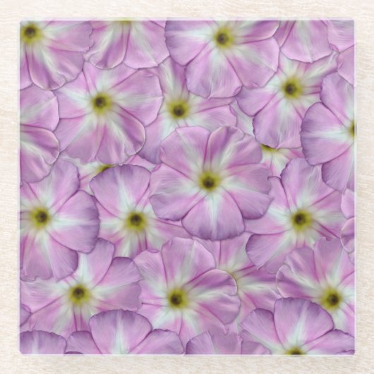 結合雑草シームレスパターン ガラスコースター (正面)