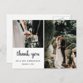 結婚ありがとうお洒落 | 2枚の写真はがき ポストカード (正面/裏面)