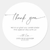 結婚ありがとうステッカー ラウンドシール (正面)