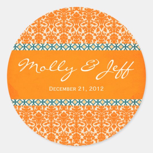 結婚ありがとうステッカー ラウンドシール (正面)