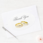 結婚ありがとうステッカー 楕円形シール (封筒)