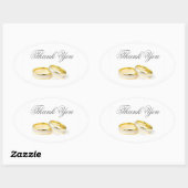 結婚ありがとうステッカー 楕円形シール (シート)