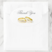 結婚ありがとうステッカー 楕円形シール (バッグ)