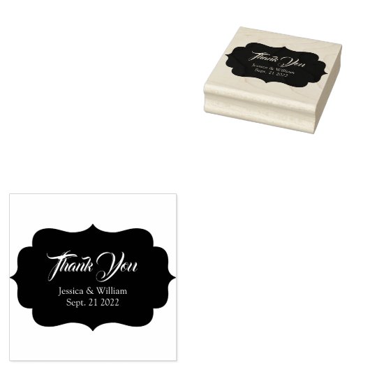 結婚ありがとうパーソナライズされた ラバースタンプ (押印)