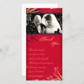 結婚ありがとうフォトカードヴィンテージ竹離れ製品 サンキューカード (正面/裏面)