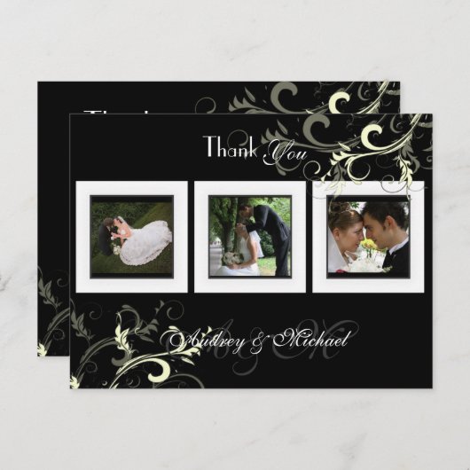 結婚ありがとうポストカードあなたの写真を挿入 ポストカード (正面/裏面)