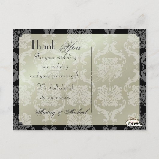 結婚ありがとうポストカードあなたの写真を挿入 ポストカード (裏面)