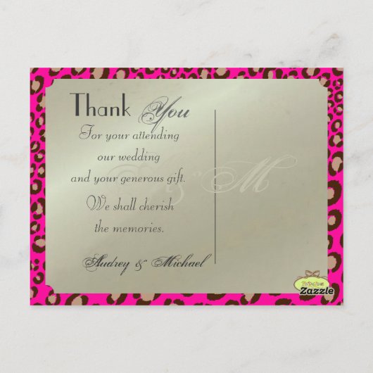 結婚ありがとうポストカードあなたの写真を挿入 ポストカード (裏面)