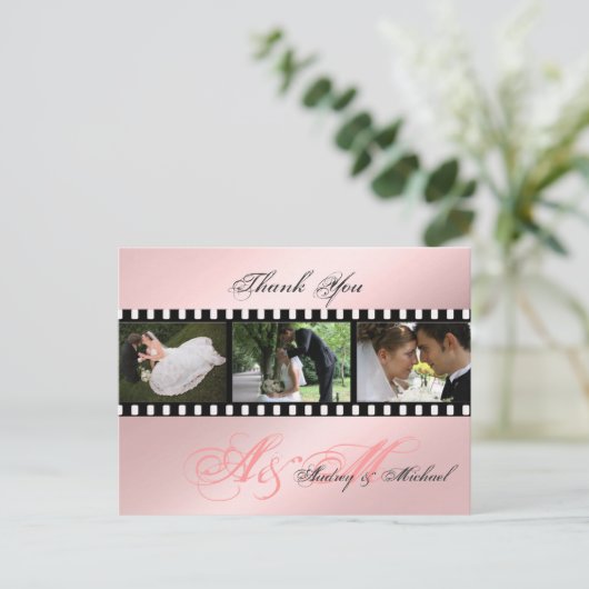 結婚ありがとうポストカードあなたの写真を挿入 ポストカード (スタンド正面)