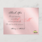 結婚ありがとうポストカードあなたの写真を挿入 ポストカード (裏面)