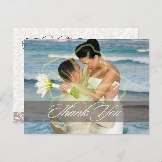 結婚ありがとうポストカードあなたの写真を挿入 ポストカード (正面/裏面)