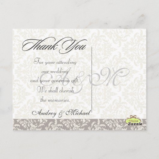 結婚ありがとうポストカードあなたの写真を挿入 ポストカード (裏面)