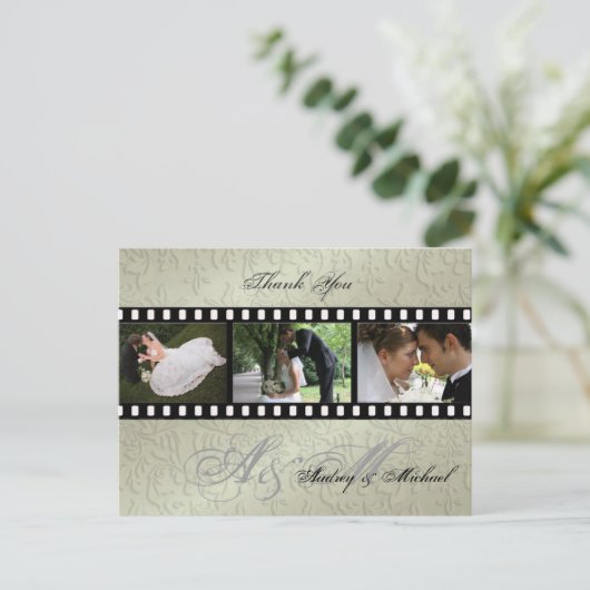 結婚ありがとうポストカードあなたの写真を挿入 ポストカード (スタンド正面)