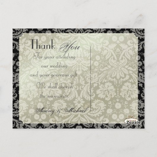 結婚ありがとうポストカードあなたの写真を挿入 ポストカード (裏面)