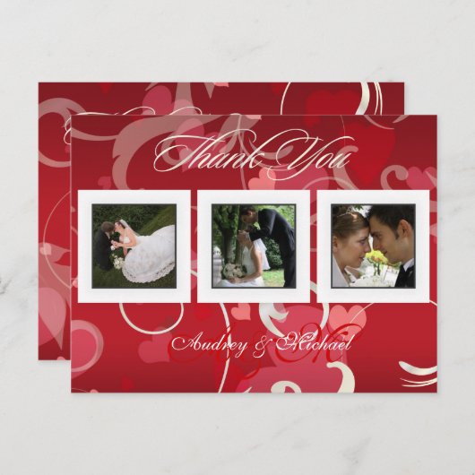 結婚ありがとうポストカードあなたの写真を挿入 ポストカード (正面/裏面)