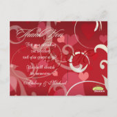 結婚ありがとうポストカードあなたの写真を挿入 ポストカード (裏面)