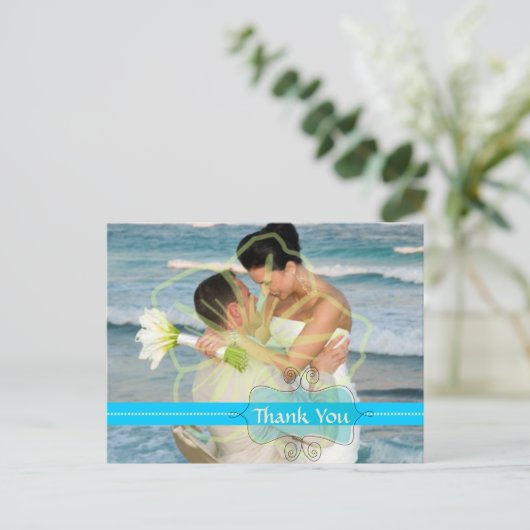 結婚ありがとうポストカードあなたの写真を挿入 ポストカード (スタンド正面)