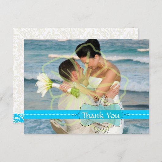 結婚ありがとうポストカードあなたの写真を挿入 ポストカード (正面/裏面)