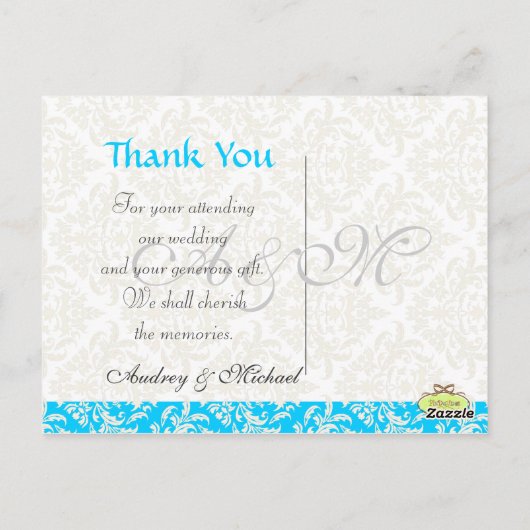 結婚ありがとうポストカードあなたの写真を挿入 ポストカード (裏面)