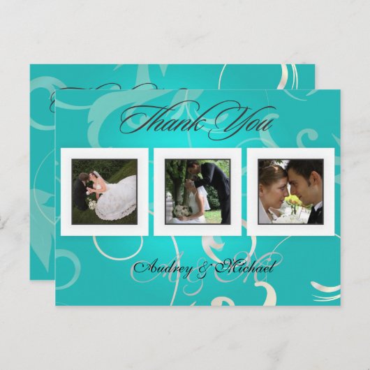結婚ありがとうポストカードあなたの写真を挿入 ポストカード (正面/裏面)