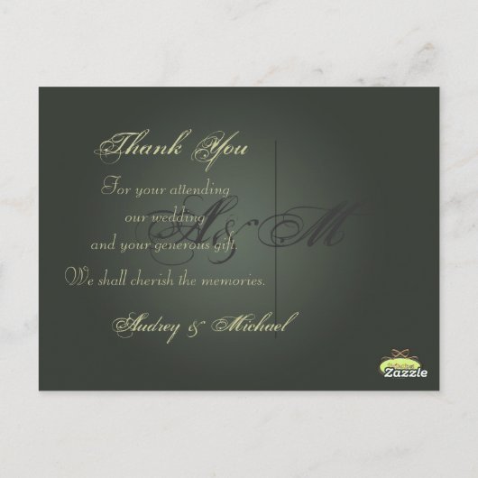 結婚ありがとうポストカードあなたの写真を挿入 ポストカード (裏面)