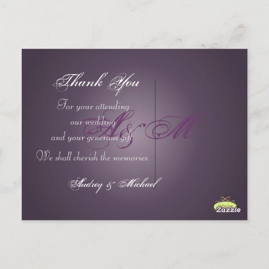 結婚ありがとうポストカードあなたの写真を挿入 ポストカード (裏面)