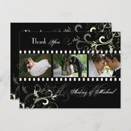 結婚ありがとうポストカードあなたの写真を挿入 ポストカード (正面/裏面)