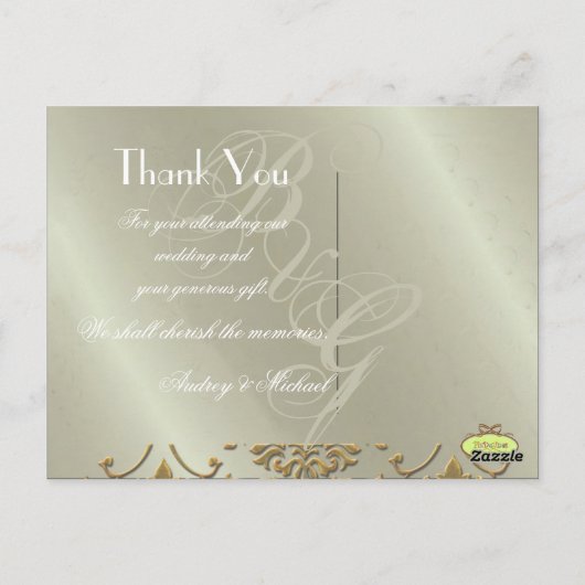 結婚ありがとうポストカードあなたの写真を挿入 ポストカード (裏面)