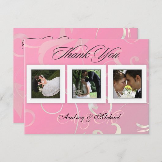 結婚ありがとうポストカードあなたの写真を挿入 ポストカード (正面/裏面)