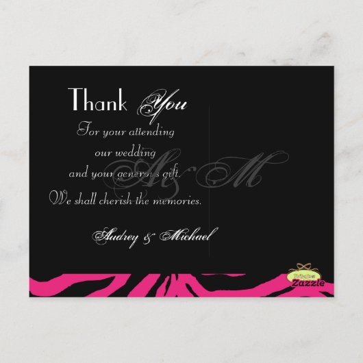 結婚ありがとうポストカードあなたの写真を挿入 ポストカード (裏面)