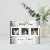 結婚ありがとうポストカードあなたの写真を挿入 ポストカード (スタンド正面)