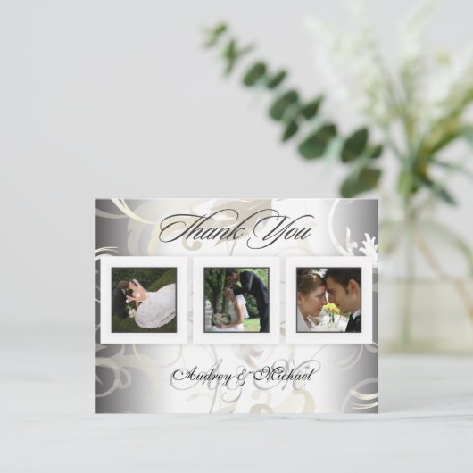 結婚ありがとうポストカードあなたの写真を挿入 ポストカード (スタンド正面)