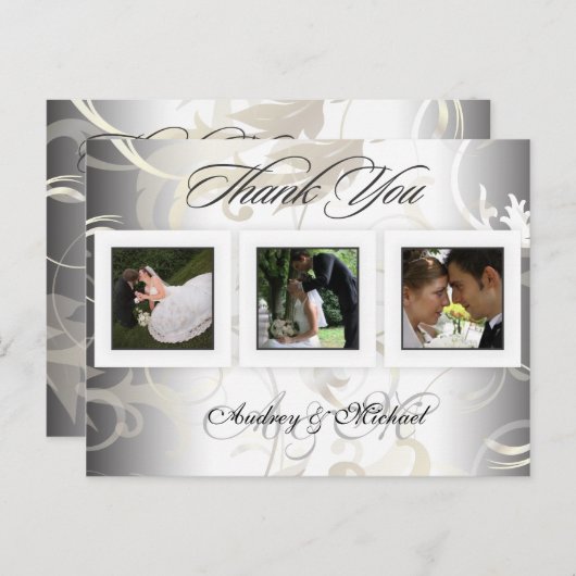 結婚ありがとうポストカードあなたの写真を挿入 ポストカード (正面/裏面)