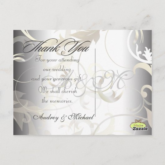 結婚ありがとうポストカードあなたの写真を挿入 ポストカード (裏面)