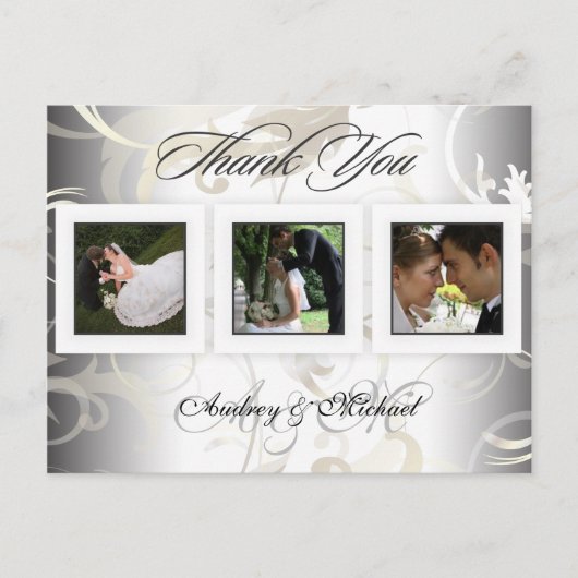 結婚ありがとうポストカードあなたの写真を挿入 ポストカード (正面)