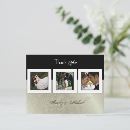 結婚ありがとうポストカードあなたの写真を挿入 ポストカード (スタンド正面)
