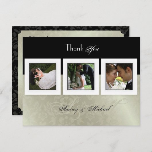 結婚ありがとうポストカードあなたの写真を挿入 ポストカード (正面/裏面)