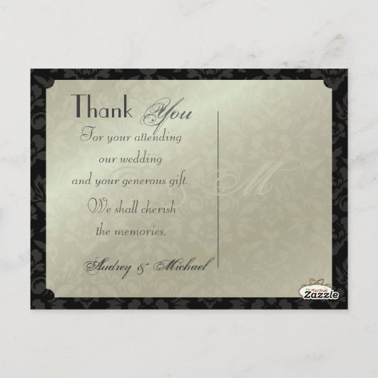 結婚ありがとうポストカードあなたの写真を挿入 ポストカード (裏面)