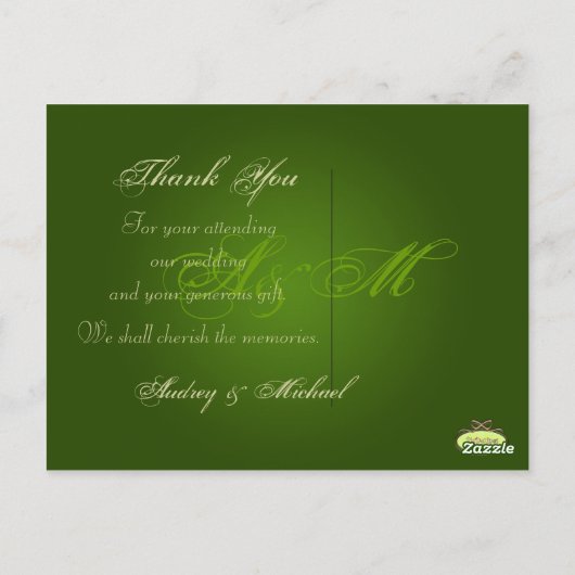 結婚ありがとうポストカードあなたの写真を挿入 ポストカード (裏面)