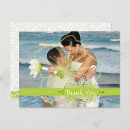 結婚ありがとうポストカードあなたの写真を挿入 ポストカード (正面/裏面)