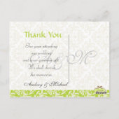 結婚ありがとうポストカードあなたの写真を挿入 ポストカード (裏面)