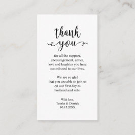 結婚ありがとうモダンシンプル素朴 エンクロージャーカード