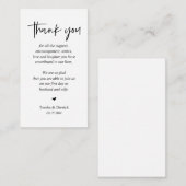 結婚ありがとうモダンシンプルScript エンクロージャーカード (正面/裏面)