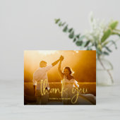 結婚ありがとう写真 箔シーズンポストカード (立ち正面)