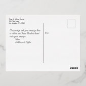 結婚ありがとう、バラ金ゴールド、メッセージ 箔シーズンポストカード (裏面)