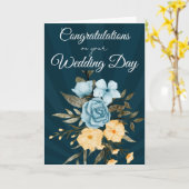 結婚おめでとうございます ウェディングカード カード (黄色い花)