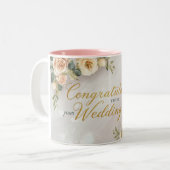結婚おめでとうございます ツートーンマグカップ (正面左)