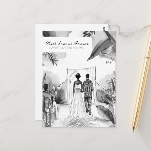 結婚おめでとうございます ポストカード (正面/裏面インサイチュ)