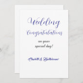 結婚おめでとうございます 招待状 (正面/裏面)